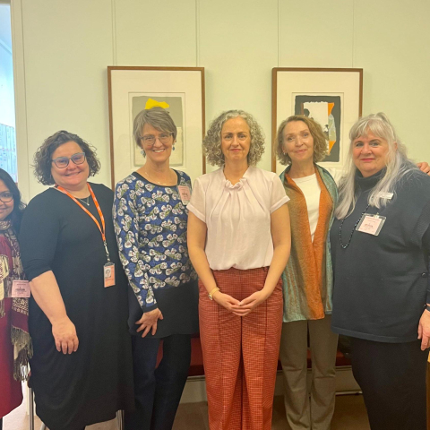 Delegation of older women from HAAG meeting with Senator Jess Walsh