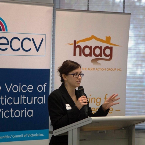 Gemma White, Project Worker Preventing Homelessness in Older CALD Communities – a joint ECCV / HAAG project