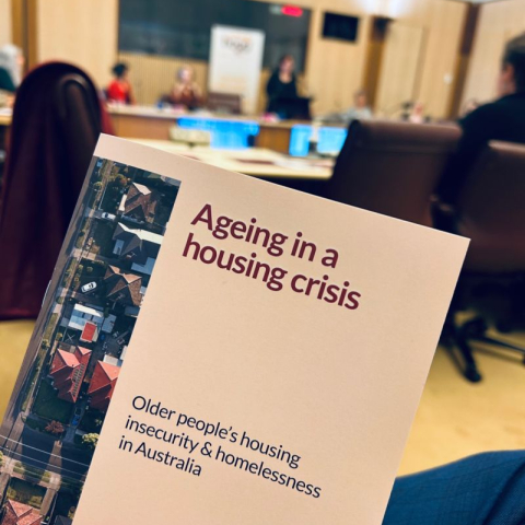 Cover of the report "Ageing in a Housing Crisis"
